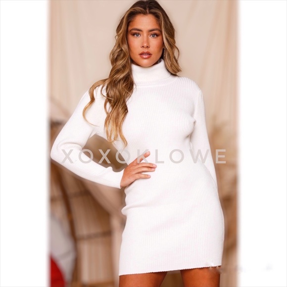 xoxoklowe Dresses & Skirts - Soft Rib Knit Long Sleeve Sweater Dress